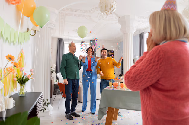 Elderly People Celebrating Their Birthday 23 2150261002